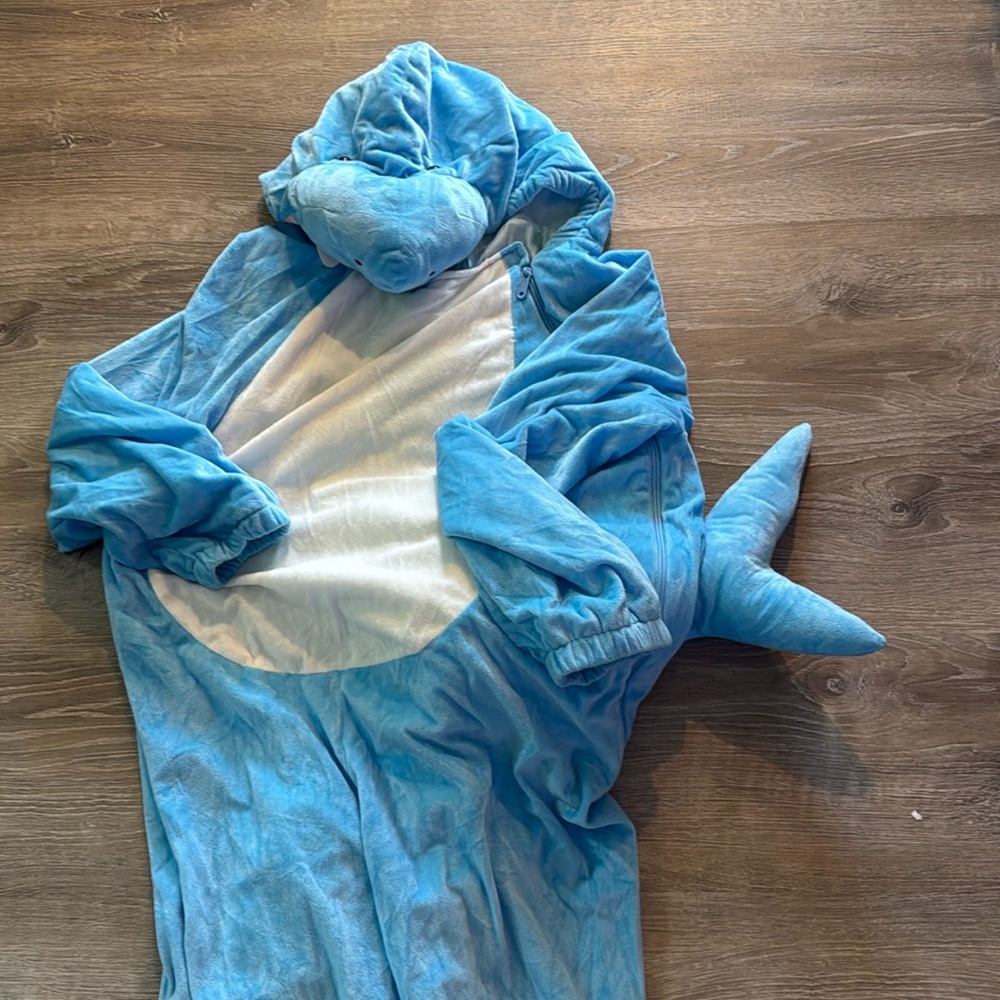 Plush shark costume for adult